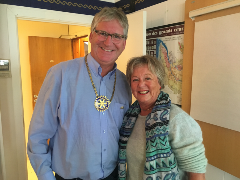 Presidentskifte i Kragerø Rotary Klubb 1. juli 2018